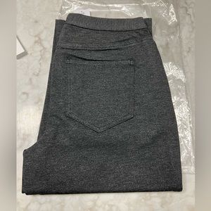 JJill Ponte Slim Leg Pants, pull on, Dark Charcoal Heather, misses XS
